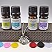 Wild Essentials Lotus Flower Necklace Essential Oil Diffuser Kit With Lavender, Lemongrass, Peppermint, Orange Oils, 12 Refill Pads, Calming Aromatherapy Gift Set, Customizable Color Changing, Perfume