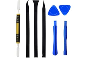 FIXFANS 8 Pieces Metal & Plastic Spudger Set Pry Stick Opening Tool with Triangle Picks Opener for iPhone iPad MacBook Laptop Computer Repair