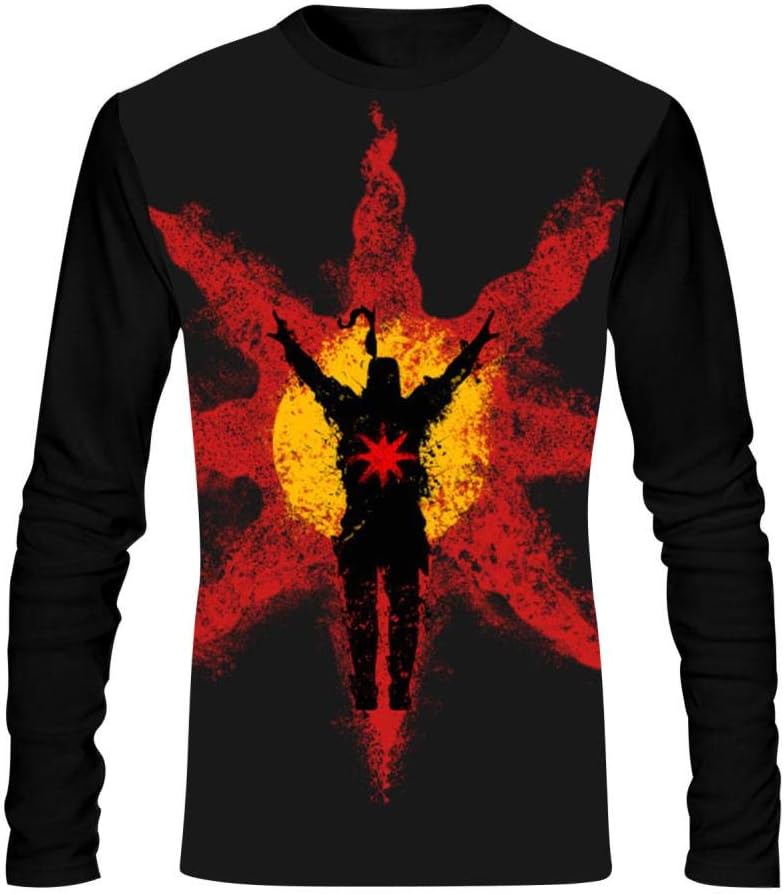 Men's T Shirt Dark Spray The Sun Soul Long Sleeve O-Neck Casual Raglan Tops 3D Print Tee Shirt
