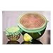 Kuke Silicone Stretch Lids,Set of 6 Multi Size Reusable Silicone Lids Food and Bowl Covers,Dishwasher and Freezer Safe (Green)
