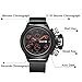 Carrie Hughes Mens Wrist Watches, Gold Automatic Watch, Classic Skeleton Self-Wind Mechanical Watches Leather CH13 (CH015)
