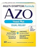AZO Yeast Plus Dual Relief Homeopathic Medicine | Yeast Infection Symptom Relief: Itching & Burning | Vaginal Symptom Relief: Occasional Odor & Discharge | #1 Most Trusted Brand | 60 Tablets