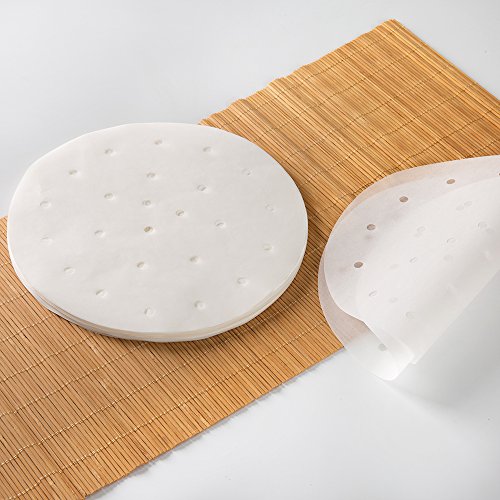 100pcs Air Fryer Liners, Vancens 9 inch Bamboo Steamer Liners, Premium