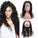 Greatremy Grade 10A 360 Lace Frontal Closure Curly Wave with Baby Hair Pre Plucked Brazilian Human Hair Natural Color 16inch