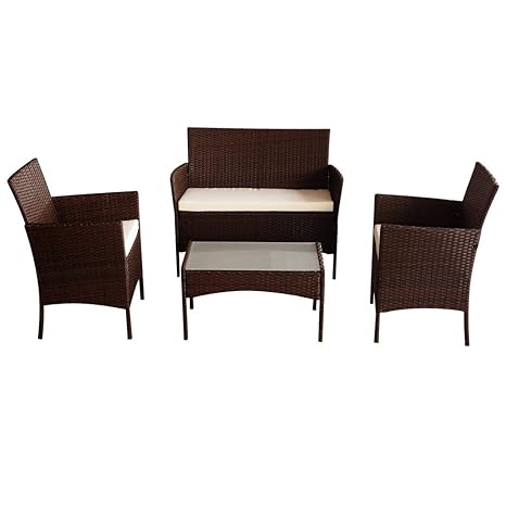 Rattan Garden Furniture Set Patio Conservatory Indoor Outdoor 4