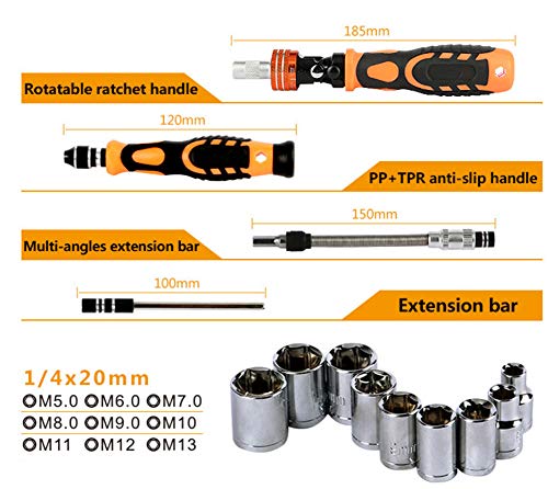 Schraubendreher Set Screwdriver Sets 31-in-1-Schraubendreher-Satz Ratschen-Schraubendreher für Haushaltsgeräte… – Bild 3