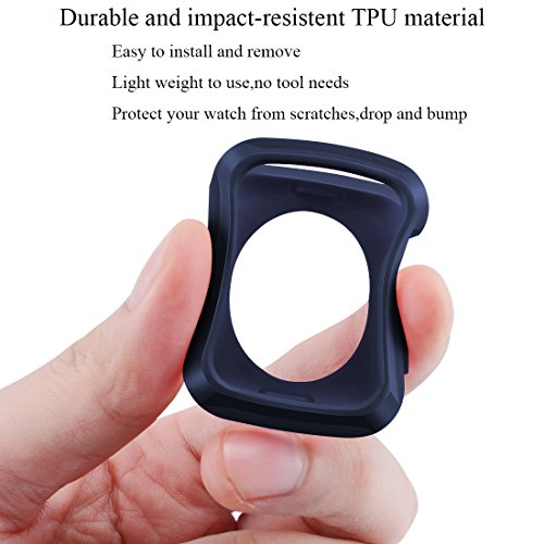 iitee Apple Watch Case, 42mm Universal Slim Rugged Protective TPU iWatch Case for Apple Watch Series 3 Series 2 Series 1 - Midnight Blue