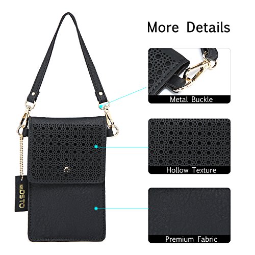 seOSTO Cell Phone Purse, Lightweight Small Wallet Purses and Handbags with 2 Shoulder Strap for Women