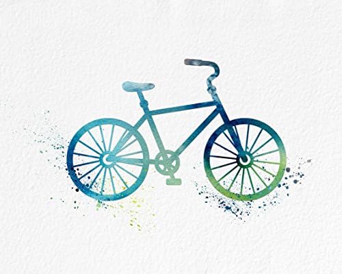 Pedal Pusher Bicycle Watercolor Art Print 5x7, 8x10, 11x14 Archival Ink Linen Weave Paper