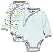 SkipHop Baby Boys' Starry Chevron Side-Snap Long Sleeve Bodysuit Set, Blue, 3 Months