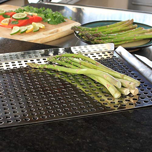 image for Outset QS71 Large Grill Grid with Handles, Stainless Steel