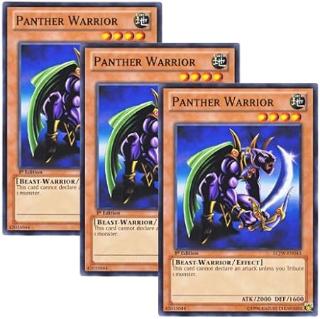 Amazon 3枚セット 遊戯王 英語版 Lcjw En043 Panther Warrior 漆黒の豹戦士パンサーウォリアー ノーマル 1st Edition トレカ 通販
