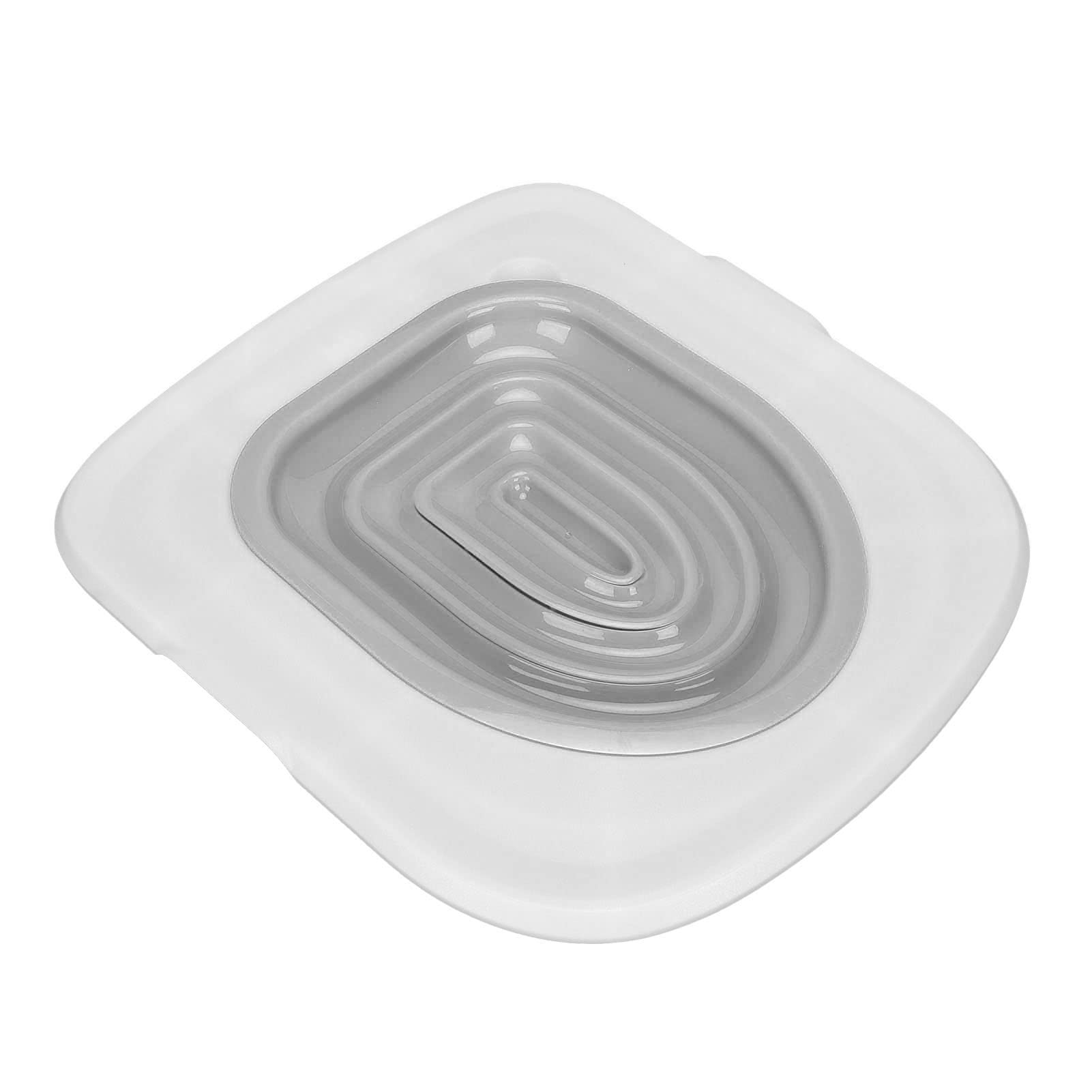 FOLOSAFENAR Pet Cat Toilet Trainer, Reusable Cat Toilet Training Kit Safe for Home(White Tray, 1 Gray Inner Support)