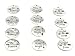 Kinteshun Lettering Inspiring Words Sayings Charm Hang Tag Quote Message Charm Pendant for DIY Necklace Bracelet Jewelry Making Accessaries(12pcs,Antique Silver Color)