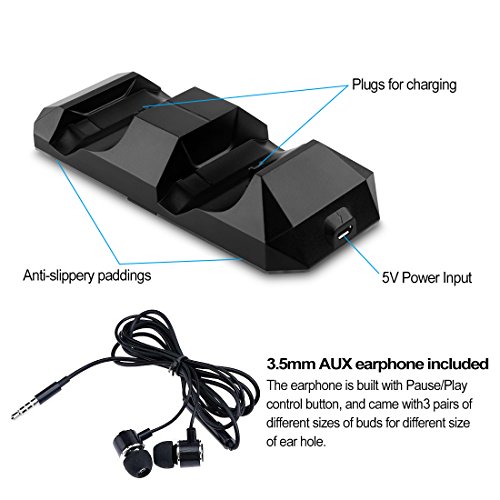 image for Opard Xbox One Controller Charger Station Game Kit with Dual Charging 