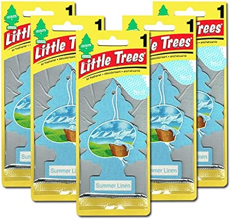 Amazon リトルツリー エアフレッシュナー5枚セット Summer Linen サマーリネン Littletree 芳香剤 カーフレッシュナー 車用芳香剤 車 バイク
