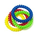 Chewable Jewelry Large Coil Bracelet - Fun Sensory Motor Aid - Speech And Communication Aid - Great For Autism And Sensory-Focused Kids 4 Pack 4 Colors