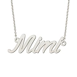 BYBWBL Mimi Name Pendant Necklace Silver Color