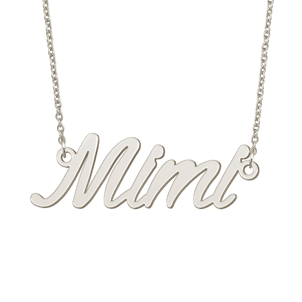 BYBWBL Mimi Name Pendant Necklace Silver Color
