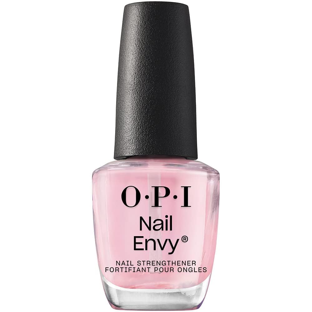 OPI Nail Envy Nail Strengthener, Pink to Envy Sheer Pink Nail Polish Treatment with Vegan Formula to Strengthen Weak & Thin Nails, 15ml