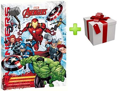 Marvel Avengers Milk Chocolate Advent Calendar 2019 + Avengers Surprise Gift (Order Before November 25TH for Express DELIVERY) Captain America Hulk Thor & Iron Man