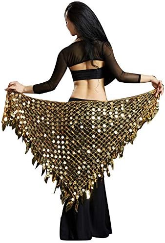 Women Triangle Belly Dance Hip Scarf Wrap Waist Dangling Skirt Belt
