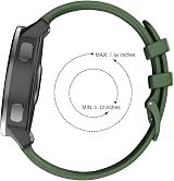 ISABAKE 18mm Silicone Strap for Garmin Venu 2S Vivoactive 4S Vivomove 3S Army view 7