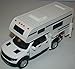 White 6-inch 2013 Ford F-150 SVT Raptor SuperCrew Camper 1/46 Scale with Pullback Action