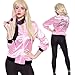 Womens Pink Party Jacket Costume with 50s Accessories Set (M, Pink and Rhinestone)