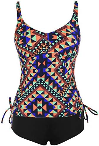 ninovino Women's Two Piece Swimsuits Tankini Top with Boyshorts Swimwear Set