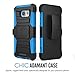 Galaxy A5 Case, MoKo Shock Absorbing Hard Cover Ultra Protective Heavy Duty Case with Holster Belt Clip + Built-in Kickstand for Samsung Galaxy A5 SM-A510F (2016) - Blue (NOT FIT Galaxy A5 2015)