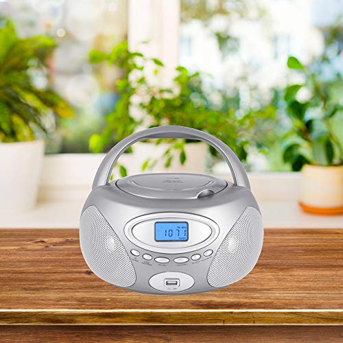 HANNLOMAX HX-311CD Portable CD/MP3 Boombox, PLL AM/FM Radio, USB Port for MP3 Playback, Aux-in, LCD Display, AC/DC Power Source - Thumbnail 4