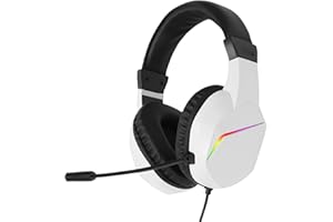 LICAEVEY Wired USB Headset for PC, RGB Lighting Gaming Headphone with Surround Stereo & Noise Cancelling Mic, Memory Foam Cus