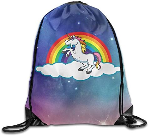 Sokie Unicorn Rainbow Gym Drawstring Backpack/Travel Bag