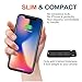 iPhone X Battery Case, Allable 5000mAh Slim Protective External Battery Backup Charger Case, Rechargeable Extended Power Bank Charging Case for 5.8inch iPhone X/10, Support Wired Headphones, Black