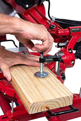 General International MS3005 10" 15A Sliding Miter Saw, Red, Black & Gray