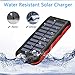 Power Bank 25000mAh Huge Capacity Solar Portable Charger Water-Resistant 3 Output Ports Battery Pack LED Flashlight SOS Warning Lamp For Outdoor Activities, Smartphone,Tablet and More