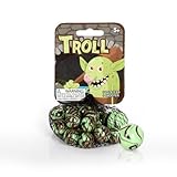 Mega Marbles - TROLL MARBLES NET (1 Shooter Marble & 24 Player Marbles)