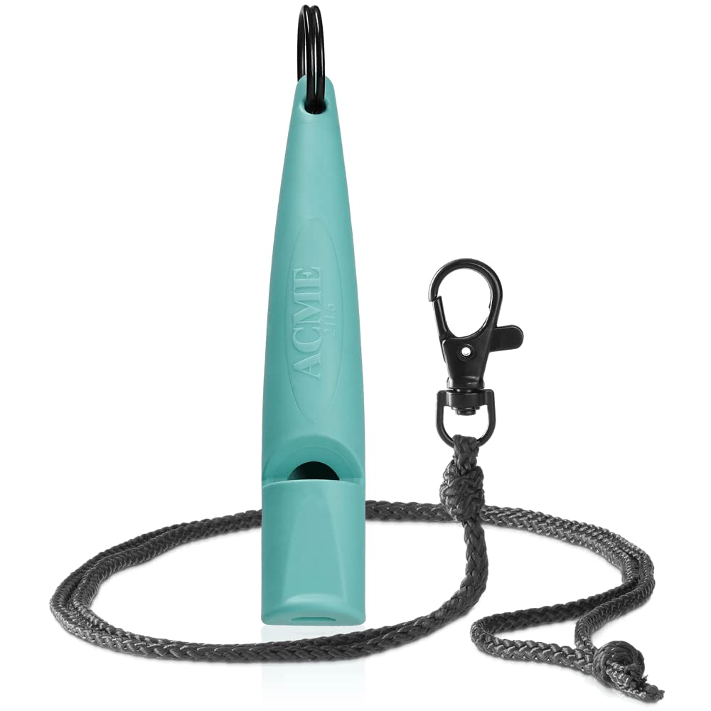 ACME Dog Whistle No. 210.5 (Update 2023) with Free Whistle Band in Matte Black, Alpha, Ideal for Callback, Long Range, Frequency Standardised (Turquiose)