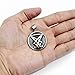 ELFASIO Men Pendant Necklace Stainless Steel Sigil of Lucifer Seal of Satan Baphomet Chain Jewelry 20 inch