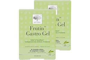 New Nordic Frutin Gastro Gel - Sugar-Free, Vegan Chewable Antacid - Supports Stomach Acid Relief - Made with Citrus Pectin - 