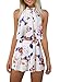Women's Floral Printed Summer Dress Romper Boho Playsuit Jumpsuits Beach 2 Piece Outfits Top with Shorts,Beige,Small
