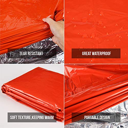 Emergency Survival Rain Poncho Blankets, Waterproof Retain 90 Heat for Survival Pricepulse