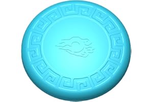 AIYGOUWU Dog Flying Discs,Natural Rubber Dog Toys for Aggressive Chewers,Perfect for Gnawing, Fetch, Catch,9 inch for All Breeds Sizes,Middle Cloth and Noctilucent (Blue)