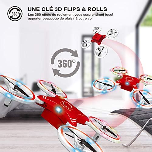 Boboo-Mini-RC-Drohne-fuer-Kinder-Quadrocopter-faltbar-mit-Hoehenhaltemodus-Start-und-Landung-mit-einer-Taste-Headless-Mode-und-3D-Flips-einfach-zu-steuern-fuer-Anfaenger