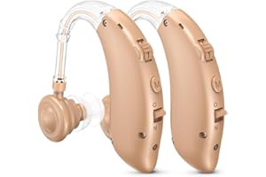 Soundure Rechargeable Hearing Aids, Hearing Amplifiers for Seniors with Intelligent Noise cancellation - OTC Hearing Aids for Severe Hearing Loss - Behind-the-Ear Hearing Aid for Women with Comfortable Wearing