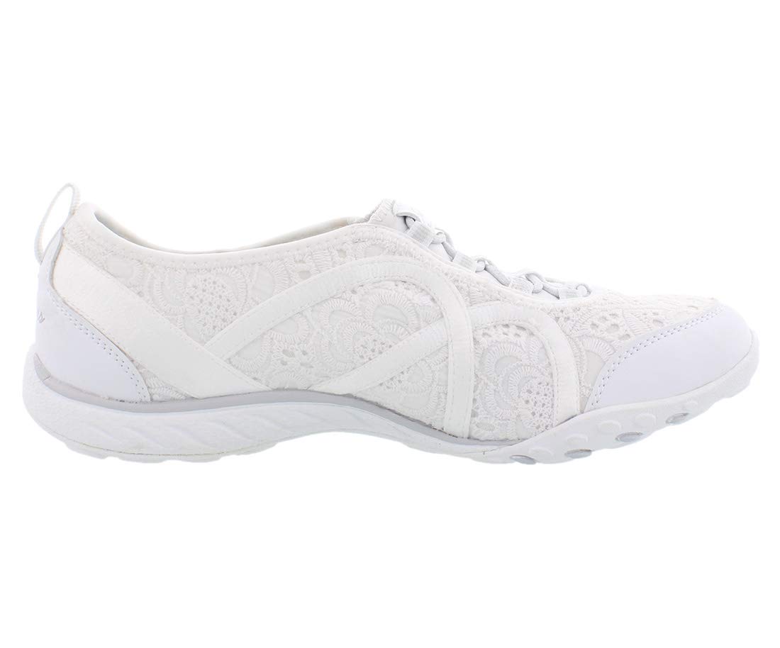 skechers breathe easy white