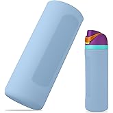 Silicone Water Bottle Boot for Owala 24oz, Full Wrap Protection Anti-Sliding Bottom Protective Sleeve Case Compatible with FreeSip Water Bottle Gift for Owala Protector Cover Accessory (Blue)