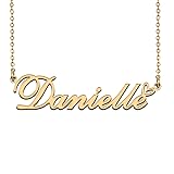 HUAN XUN Unique Name Necklace Gold with Heart