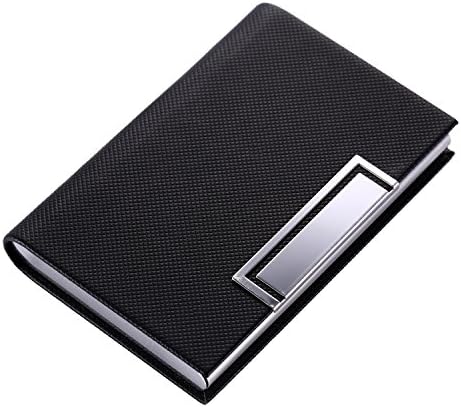 UBAYMAX Business Card Case, Credit Card Holder Wallet Pocket ID Card Organizer, Name Card Gift for Men Women, 9.4x6.5x1.98cm (Black (2))
